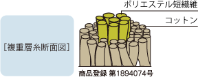 複重層糸断面図